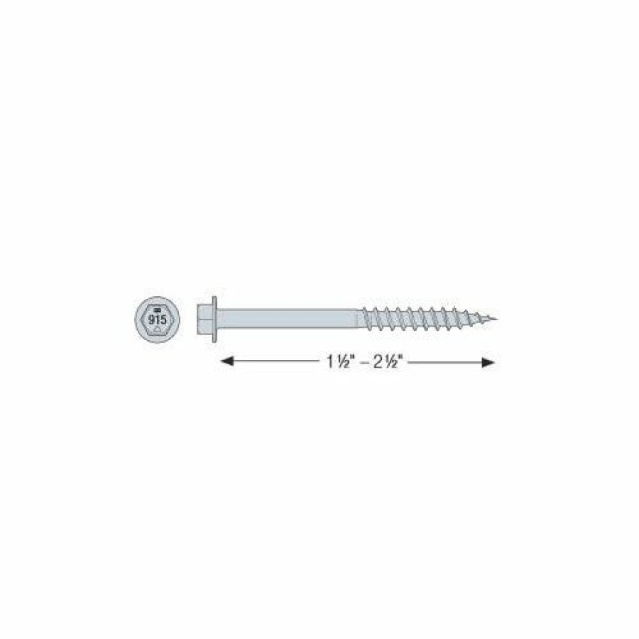 Hardware & Jobsite Supplies Simpson Strong-Tie | Simpson Strong Tie Sd #9 X 1-1/2" Connector Screw 3000 Ct. Sd9112Mb