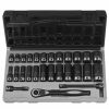 Hand Tools Grey Pneumatic Sockets | Grey Pneumatic 27 Piece 3/8" Drive 6-Point Standard & Deep Length Duo-Socket Set (Sae) 81627Rd