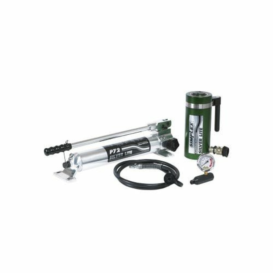 Power Tools Simplex | Simplex Aluminum Hydraulic Set 30 Ton 3" Center Hole Cylinder & Hand Pump Stl303Hc