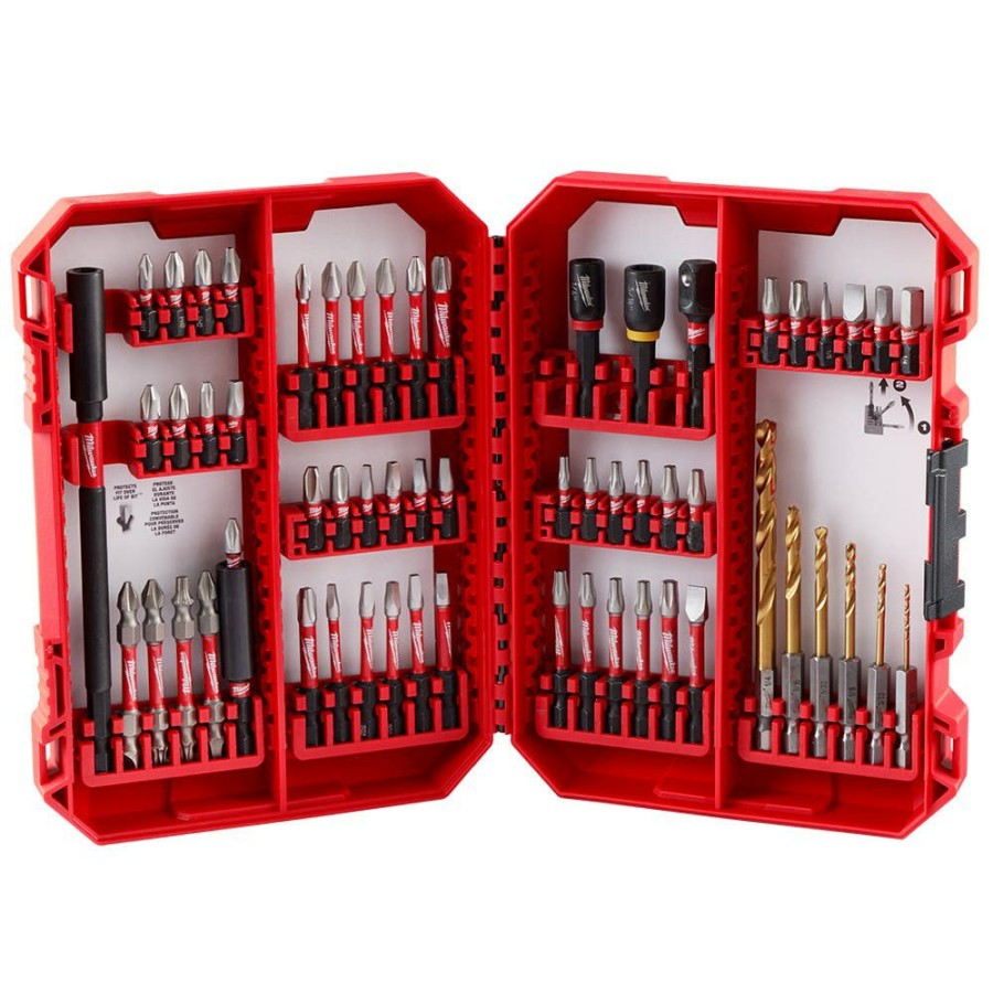 Accessories Milwaukee Tools | Milwaukee Shockwave Impact Duty Drill And Drive Set - 60Pc 48-32-4097