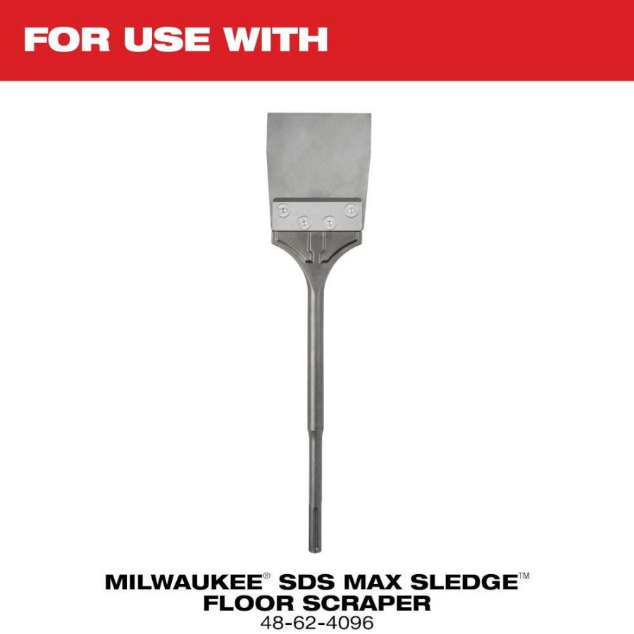 Accessories Milwaukee Tools | Milwaukee Sds Max Sledge Floor Scraper Replacement Kit 48-62-1912