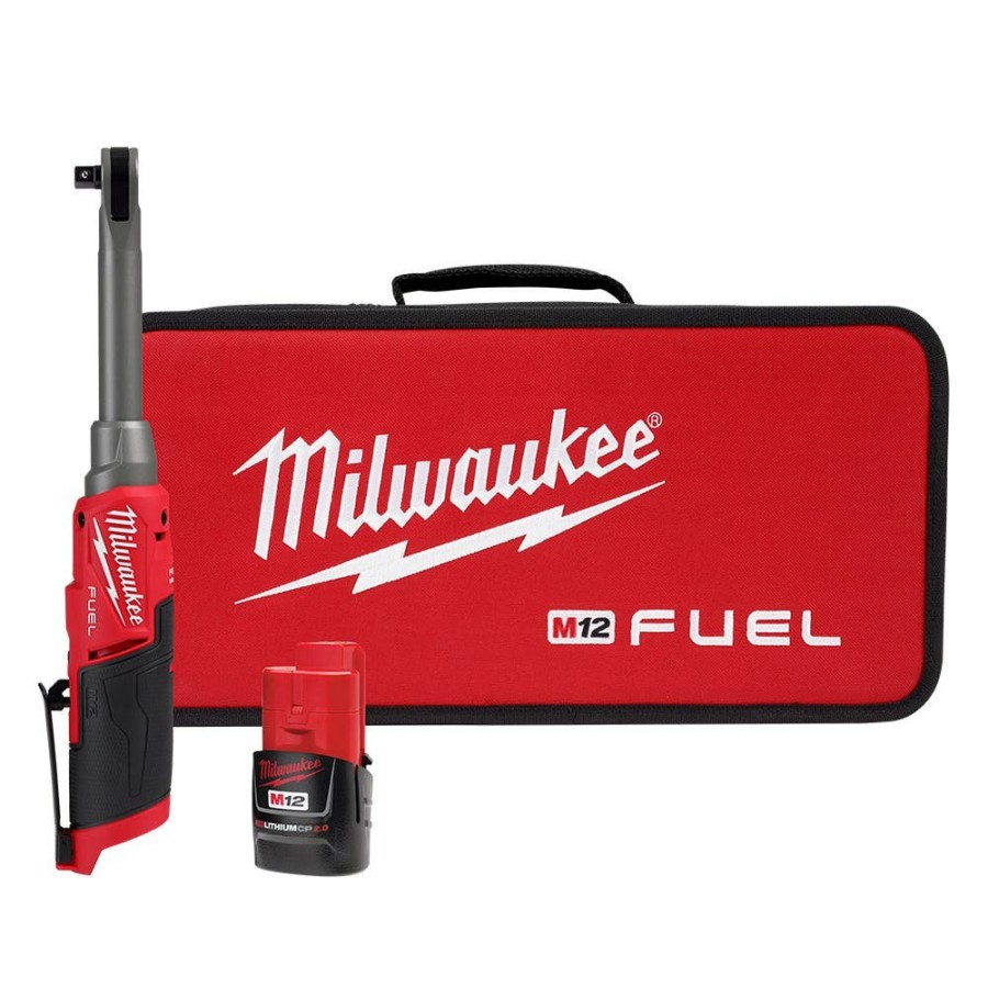 Power Tools Milwaukee Tools | Milwaukee M12 Fuel 3/8" Extended Reach High Speed Ratchet Kit 2569-21