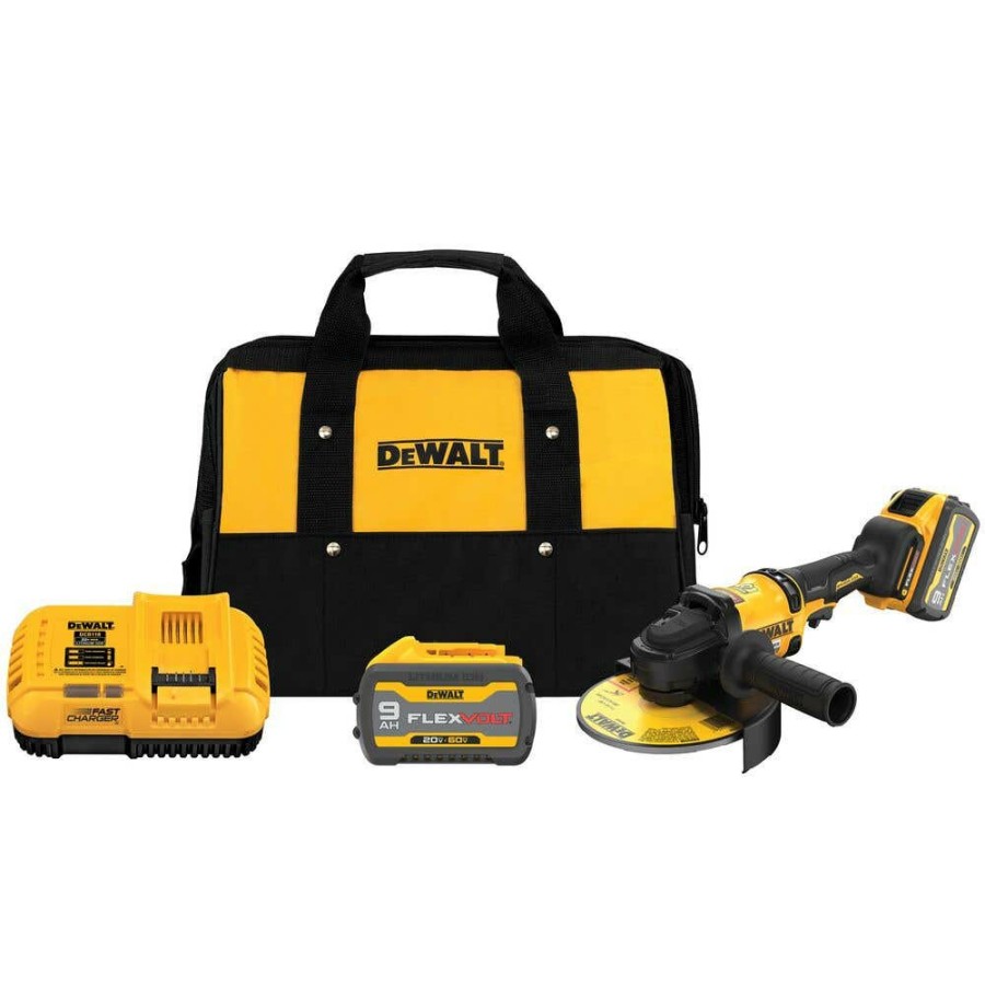 Power Tools DeWalt | Dewalt 60V Max* 7 In. Brushless Cordless Grinder With Kickback Brake Kit Dcg440X2