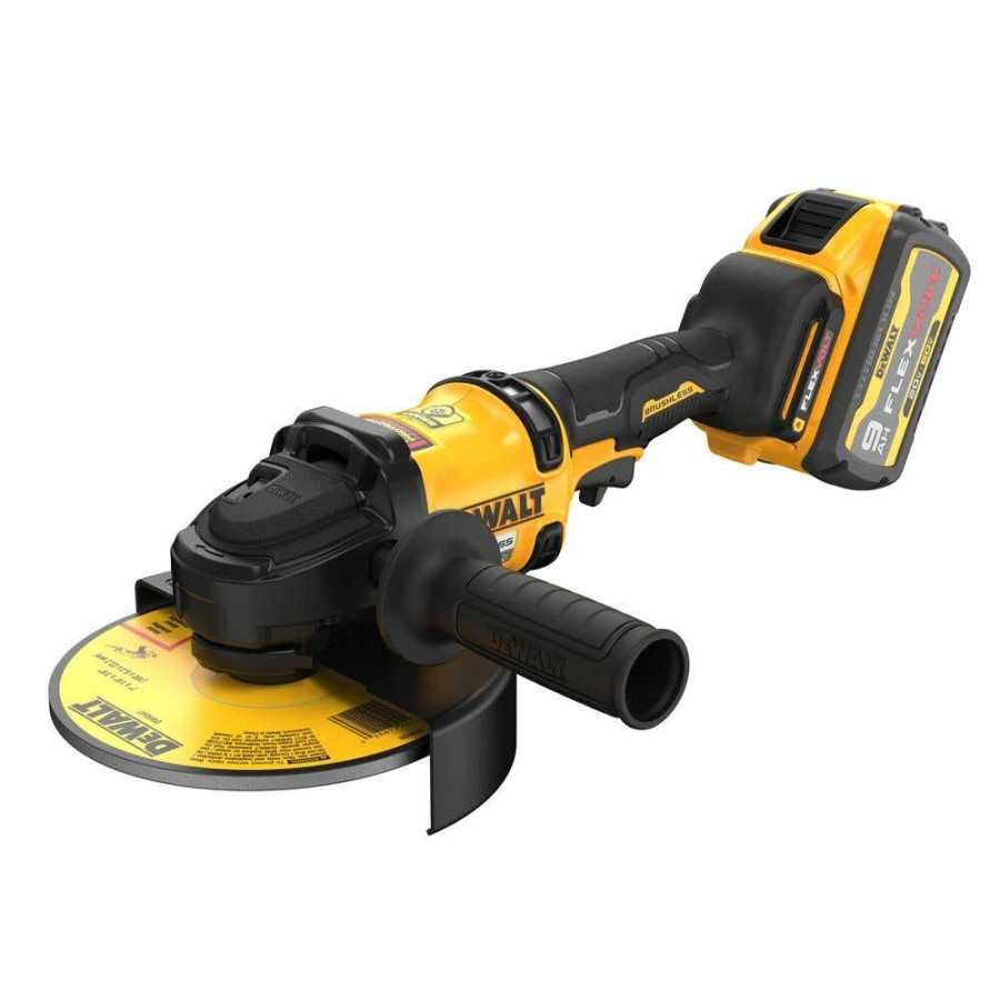 Power Tools DeWalt | Dewalt 60V Max* 7 In. Brushless Cordless Grinder With Kickback Brake Kit Dcg440X2