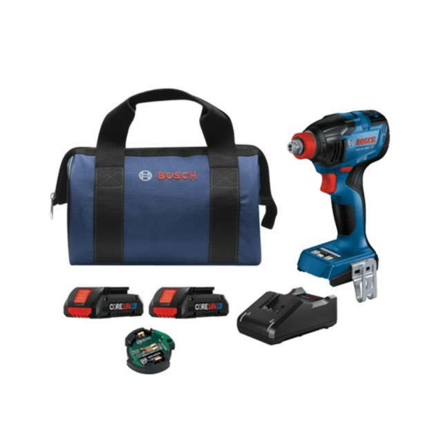 Power Tools Bosch Power Tools | Bosch 18V Connected-Ready 1/4" & 1/2" Impact Driver & Wrench Kit Gdx18V-1860Cb25