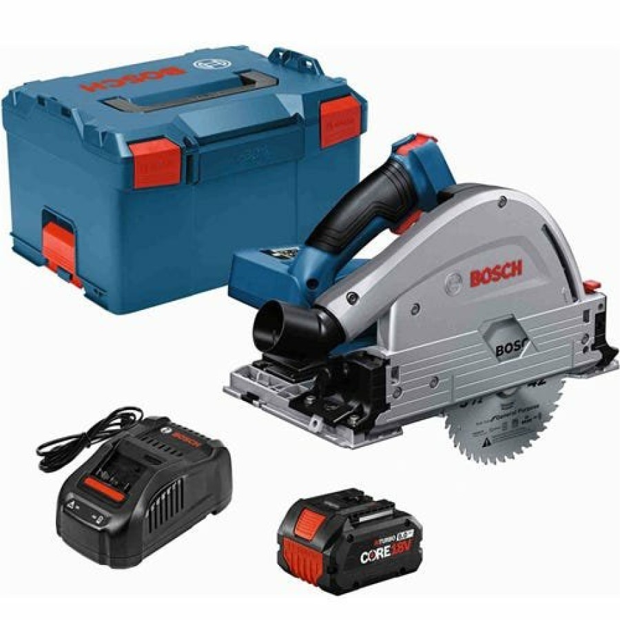 Power Tools Bosch Power Tools | Bosch Profactor 18V Plunge Cut 5-1/2" Track Circular Saw Brushless (8.0Ah) Kit Gkt18V-20Gcl14