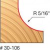 Accessories Freud Diablo Blades | Freud 1/2" Cove Router Bit 30-106