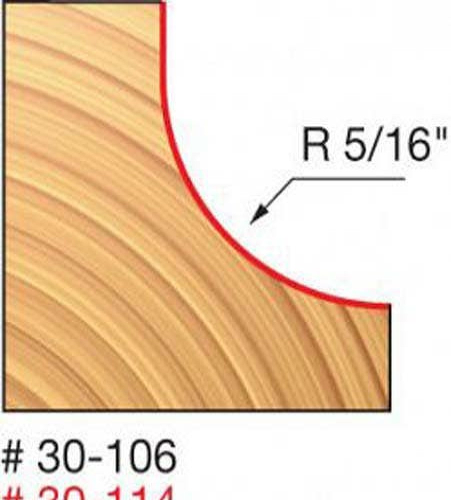 Accessories Freud Diablo Blades | Freud 1/2" Cove Router Bit 30-106