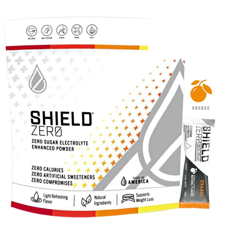 Safety & Work Wear Shield Hydration | Shield Zero Electrolyte Hydration Powder Mixes Single Serve - Orange Flavored (Box Of 100) Z2-01-01-100-Or