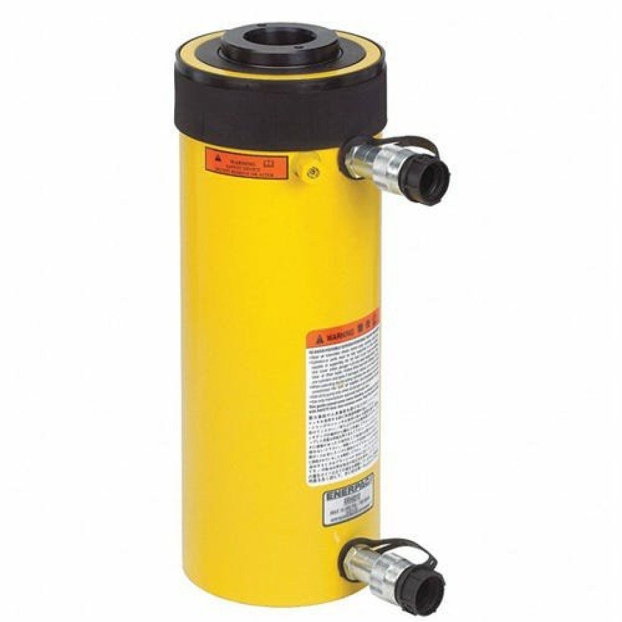 Power Tools Enerpac | Enerpac 60 Ton Hydraulic 3.50" Stroke Double-Acting Hollow Plunger Cylinder Rrh603