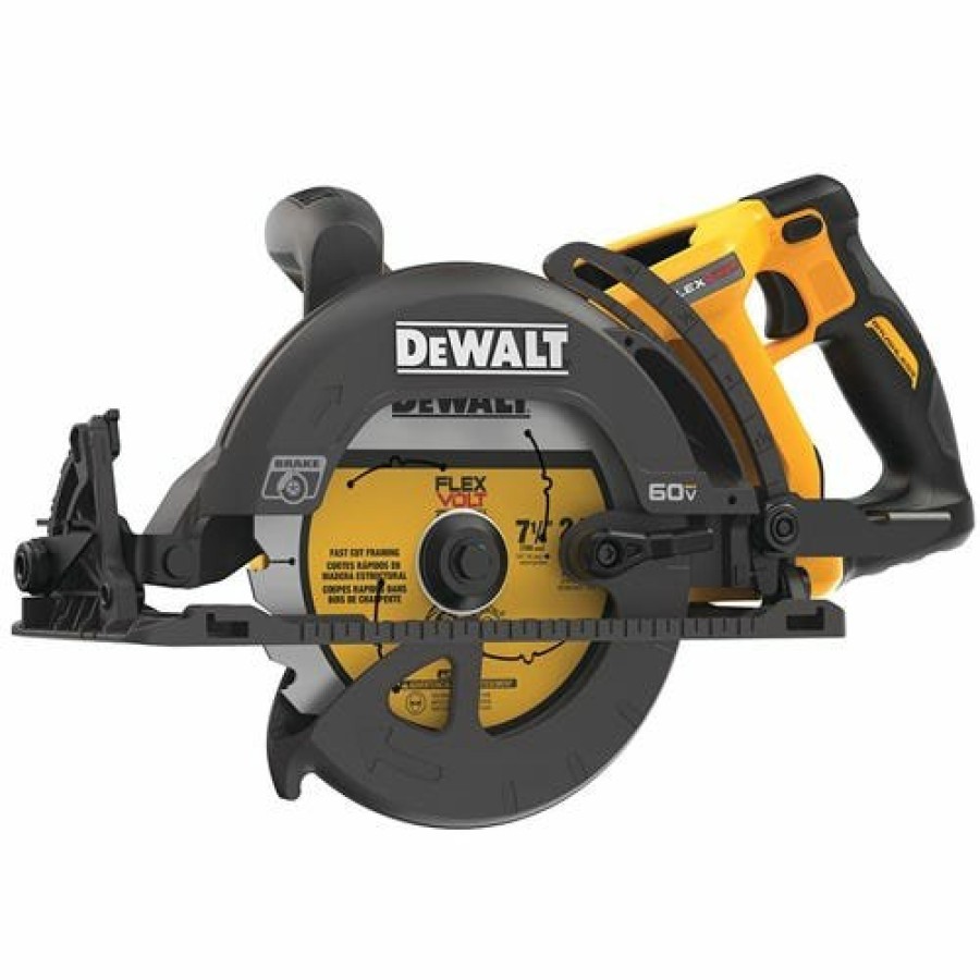 Power Tools DeWalt | Dewalt Flexvolt 60V Max 7-1/4" Cordless Worm Drive Style Circular Saw (Tool Only) Dcs577B