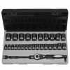 Hand Tools Grey Pneumatic Sockets | Grey Pneumatic 29 Piece 1/2" Drive Metric 6 Point Standard Duo-Socket Set 82629M