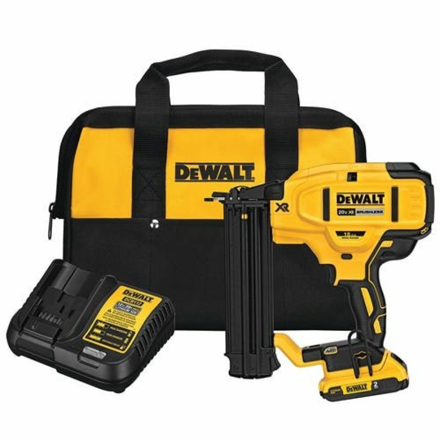 Power Tools DeWalt | Dewalt 20V Max Xr 18 Ga Cordless Brad Nailer Kit Dcn680D1