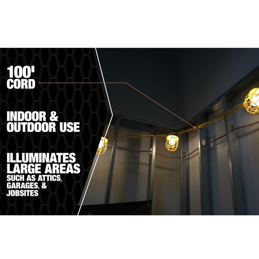 Power Tools Southwire Tools & Equipment | Southwire 14/3 100' Plastic Cage Led String Light W/ I-Bulb 1311000-100