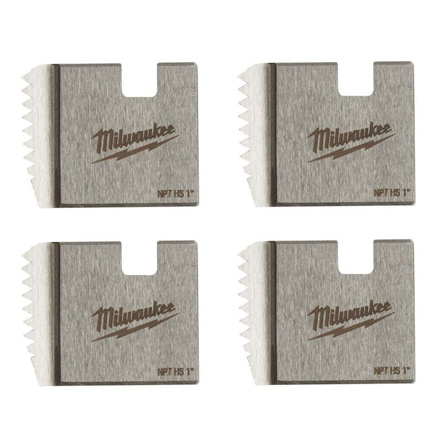 Accessories Milwaukee Tools | Milwaukee 1" High Speed Npt Portable Pipe Threading Dies (Set Of 4) 48-36-1109