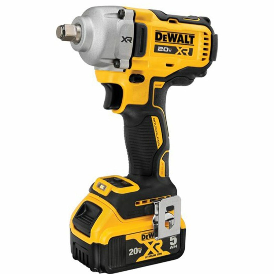 Power Tools DeWalt | Dewalt 20V Max Xr 1/2" Mid-Range Impact Wrench Kit W/ Hog Ring Anvil Dcf891P2