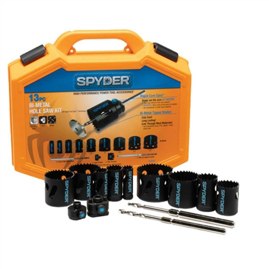 Accessories Spyder | Spyder 13Pc Bi-Metal (Bim) Hole Saw Set 600887