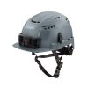 Safety & Work Wear Milwaukee Tools | Milwaukee Gray Front Brim Vented Helmet With Bolt - Class C 48-73-1336