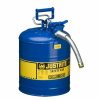 Hardware & Jobsite Supplies Justrite | Justrite Type Ii Accuflow Steel Safety Can For Kerosene 5 Gallon 1-Inch Metal Hose Blue 7250330