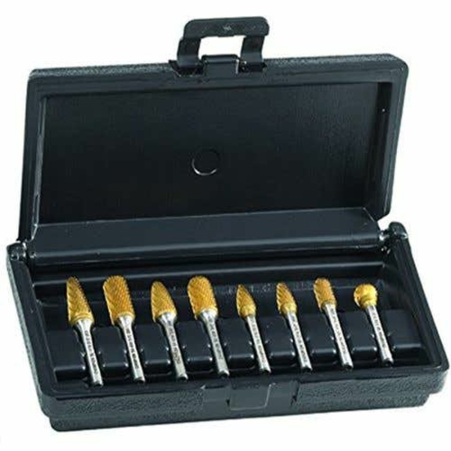 Accessories Champion Cutting Tools | Champion 8 Pc. Titanium Coated Bur Kit Bk8P