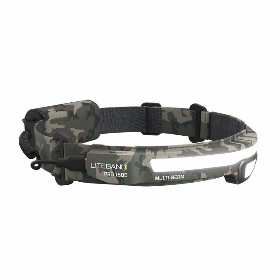 Power Tools Liteband | Liteband Pro 1500 Lumen Led Headlamp Wide-Beam + Spotlight Rechargeable Camo Lbp1500Mb-L34C