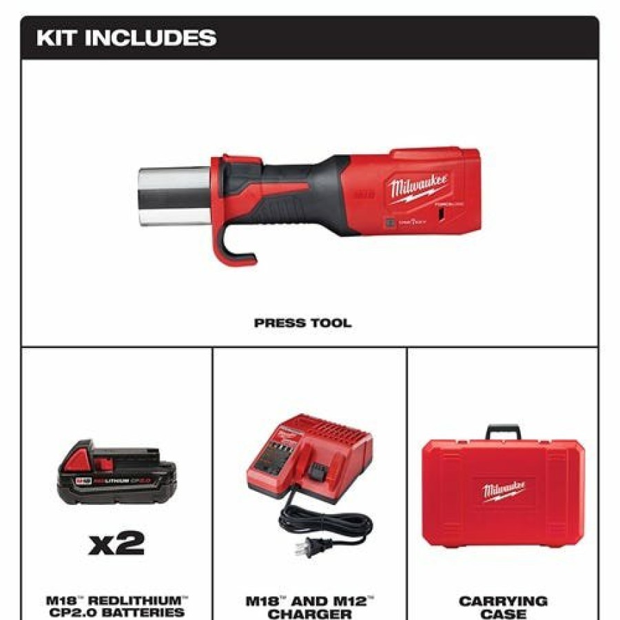 Power Tools Milwaukee Tools | Milwaukee M18 Force Logic Press Tool Kit W/ One-Key 2922-20