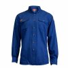 Safety & Work Wear NSA | Drifire Men'S Tecgen Fr Royal Blue Work Shirt Nsa-Tcg011302