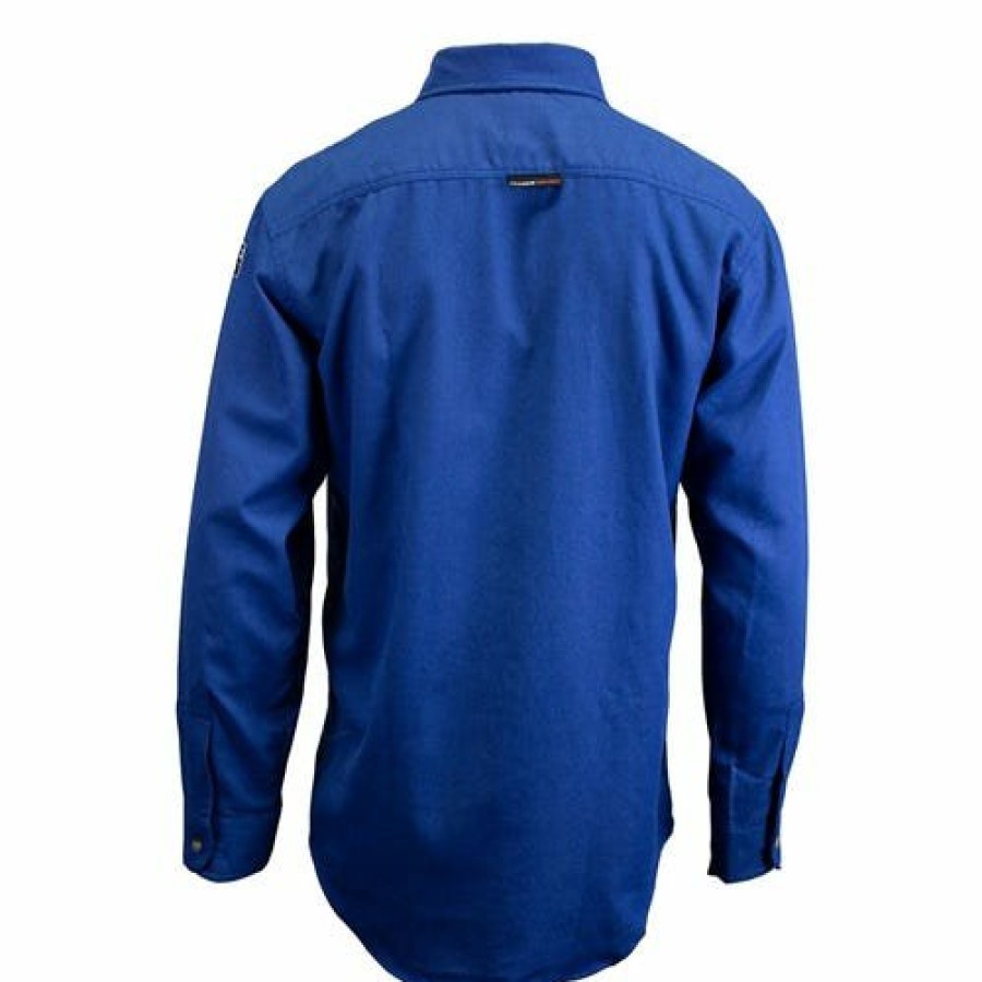 Safety & Work Wear NSA | Drifire Men'S Tecgen Fr Royal Blue Work Shirt Nsa-Tcg011302