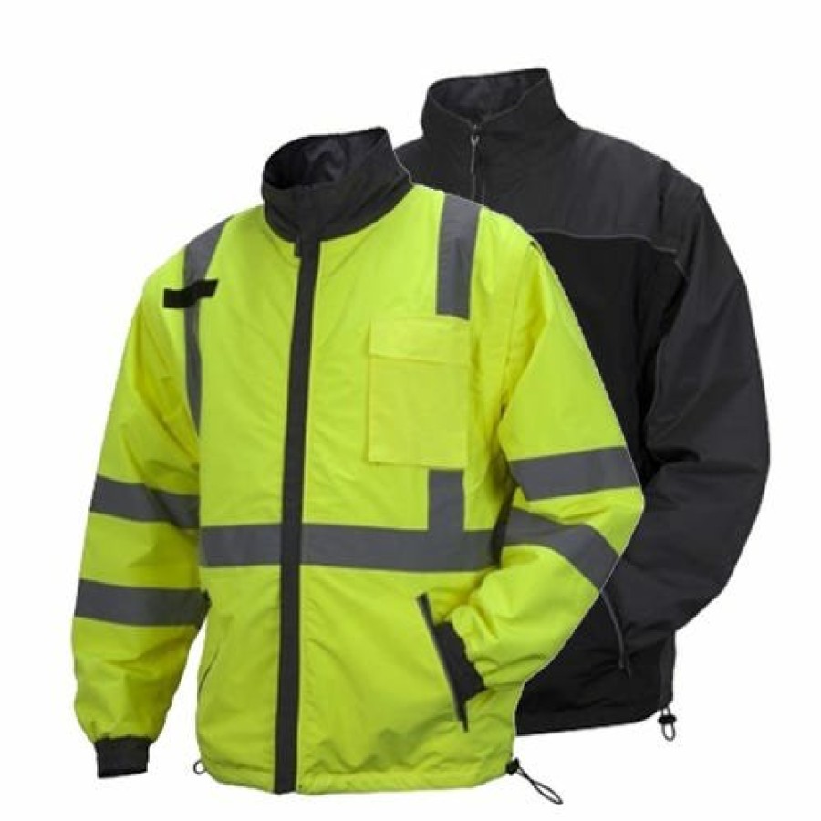 Safety & Work Wear Pyramex Safety | Pyramex Class 3 4-In-1 Reversible Windbreaker Jacket