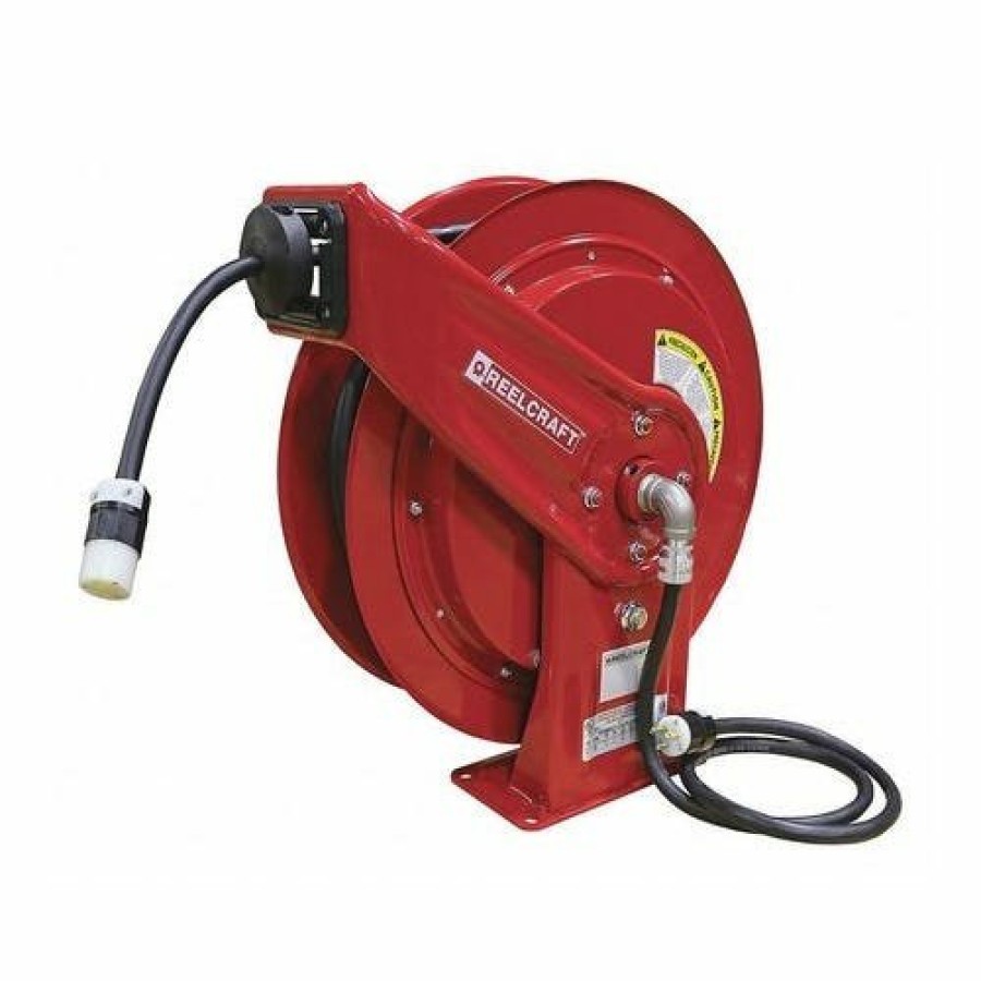 Hardware & Jobsite Supplies Reelcraft | Reelcraft 12/3 75' Single Receptacle Power Cord Reel L 70075 123 3A