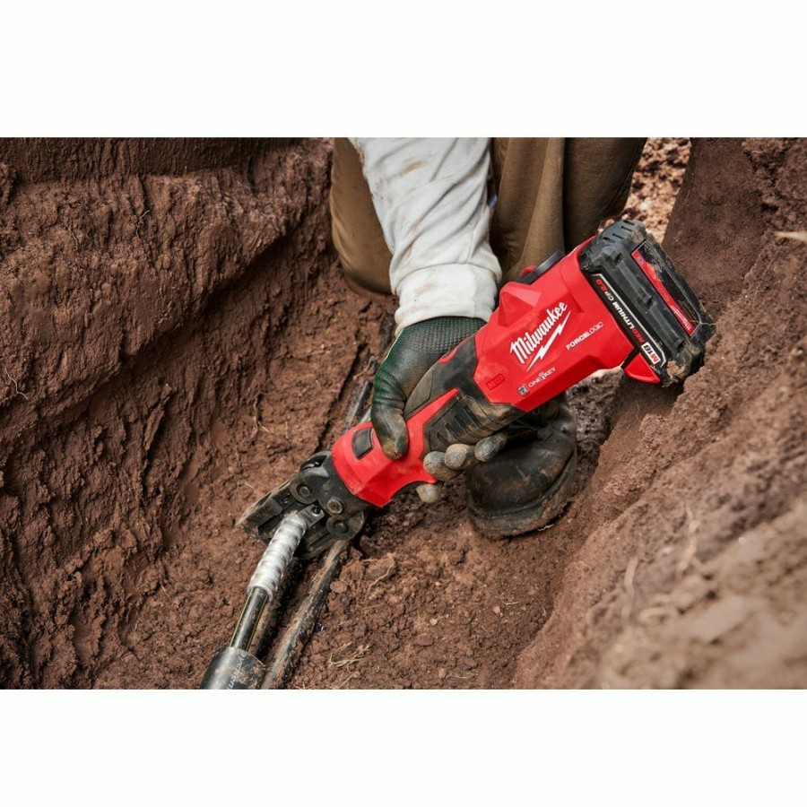 Power Tools Milwaukee Tools | Milwaukee M18 Force Logic 6T Latched Linear Utility Crimper 2979-22