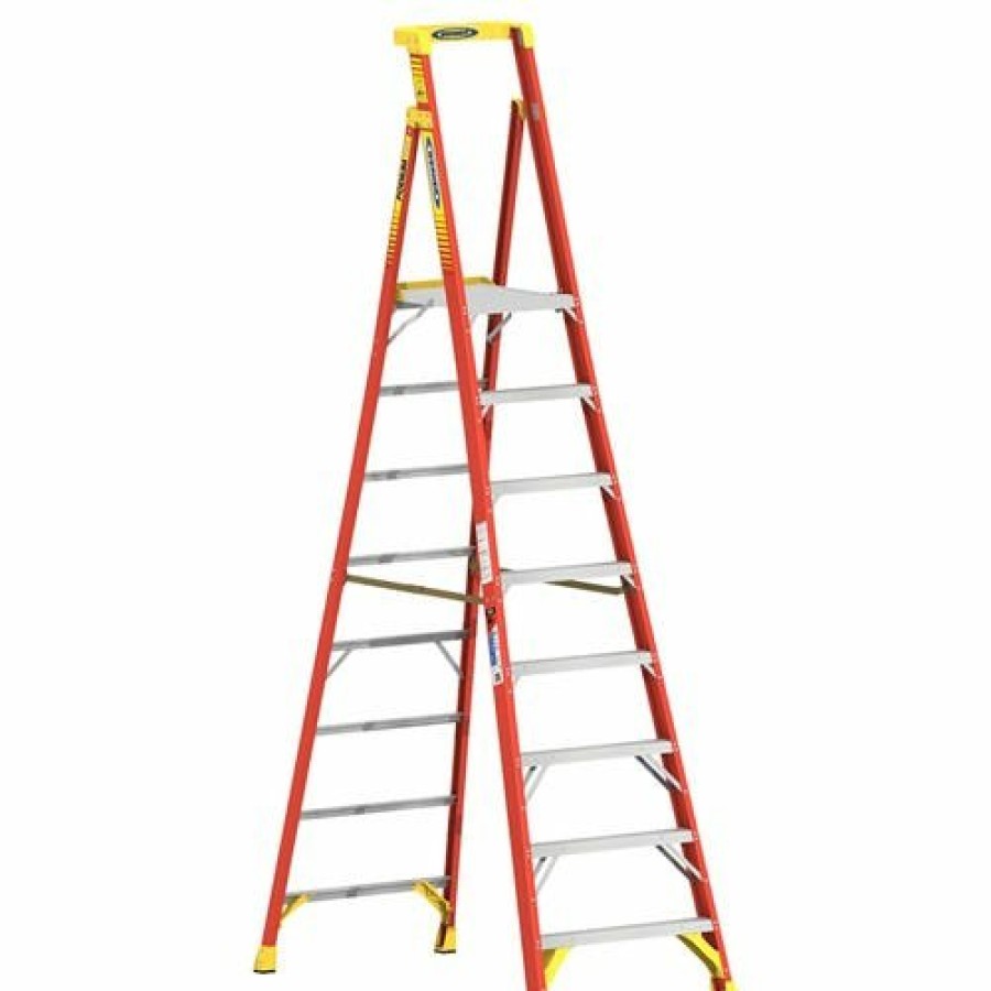 Hardware & Jobsite Supplies Werner | Werner 14' Fiberglass Podium Ladder 8' Platform Type Ia Pd6208