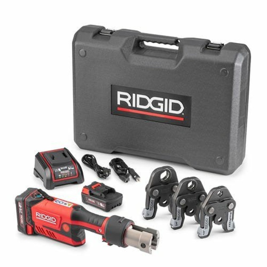 Power Tools RIDGID Tools | Ridgid Rp 351 Cordless Press Tool Kit W/ Propress Jaws (1/2" - 1") 67183