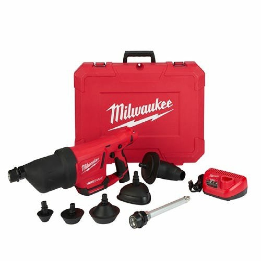 Power Tools Milwaukee Tools | Milwaukee M12 Airsnake Drain Cleaning Air Gun Kit 2572B-21