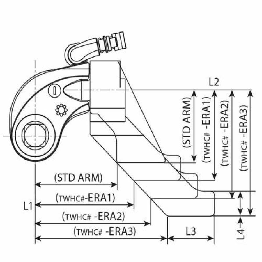 Power Tools Power Team SPX | Power Team Twhc Extended Reaction Arm 7.09 Twhc3-Era2