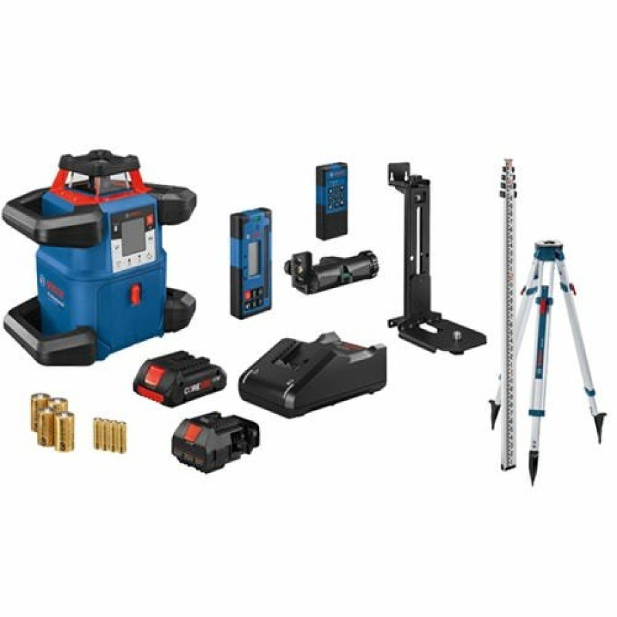 Power Tools Bosch Power Tools | Bosch 18V Revolve4000 Connected Self-Leveling Horizontal/Vertical Rotary Laser Kit Grl4000-80Chvk