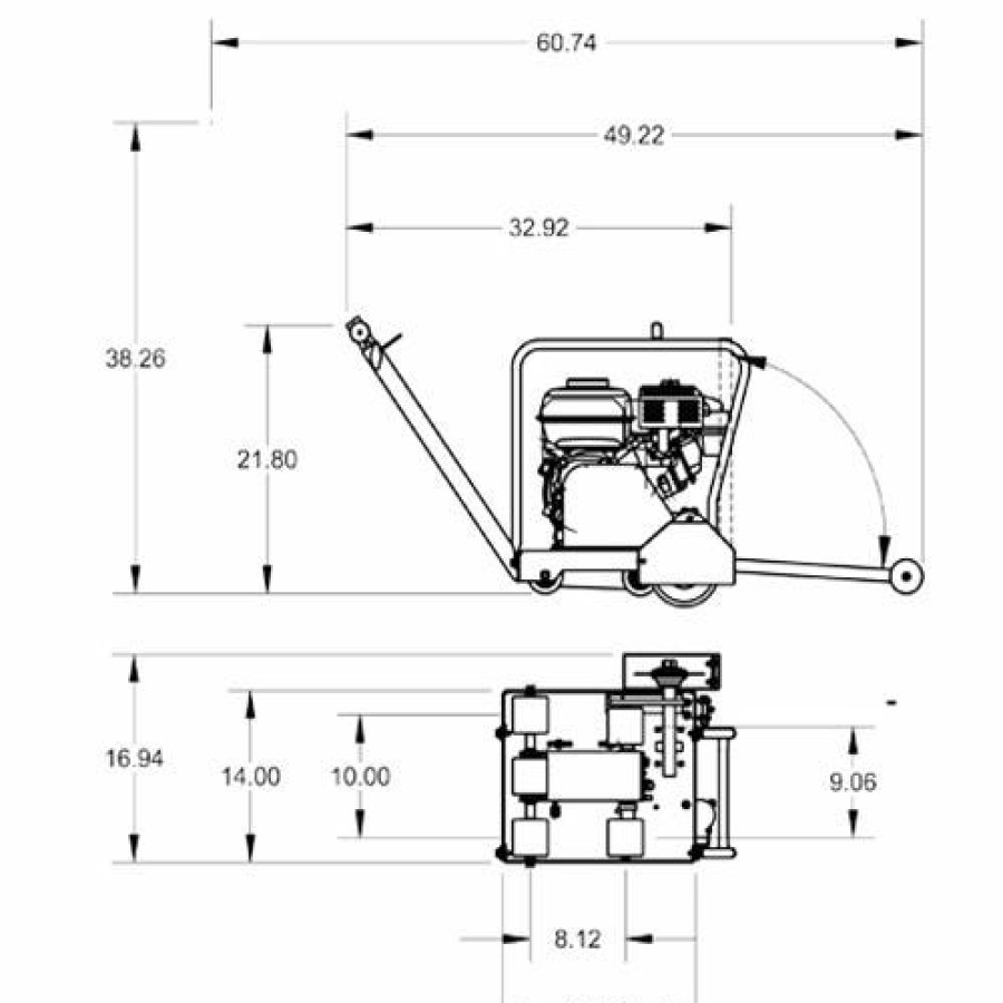 Power Tools Diamond Products | Diamond Products Core Cut 20" 7.5Hp 480V Electric Concrete Basement Saw Cc1507E-20 19131