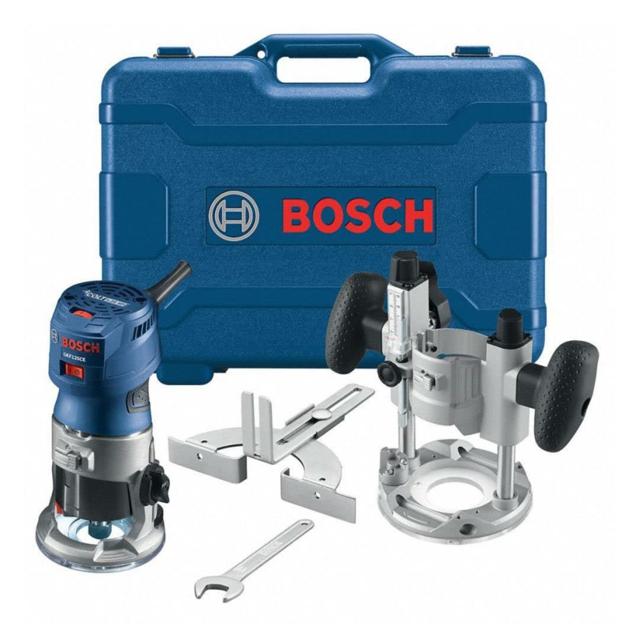 Power Tools Bosch Power Tools | Bosch Colt 1.25 Hp (Max) Variable-Speed Palm Router Combination Kit Gkf125Cepk