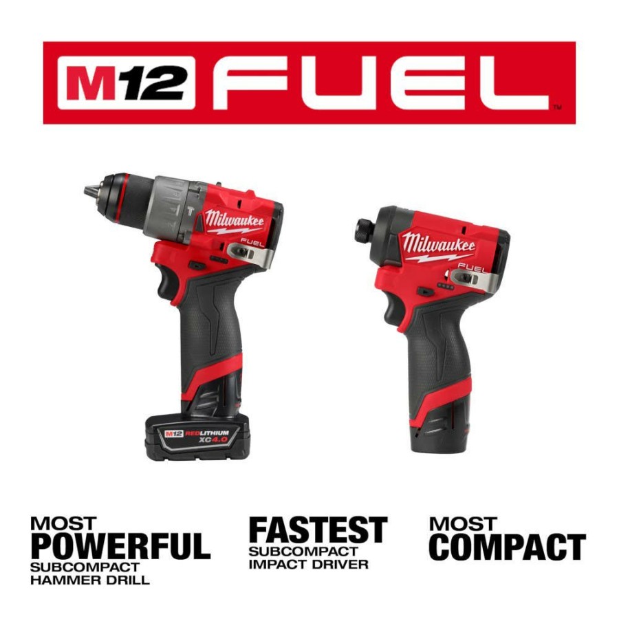 Power Tools Milwaukee Tools | Milwaukee M12 Fuel 2-Tool Combo Kit 3497-22