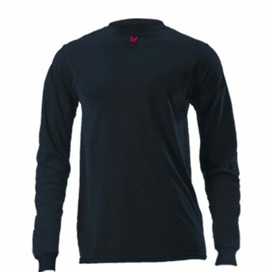 Safety & Work Wear NSA | Drifire Fr Lightweight Navy Blue Long Sleeve T-Shirt Nsa-Df2-Cm-446Ls-Nb