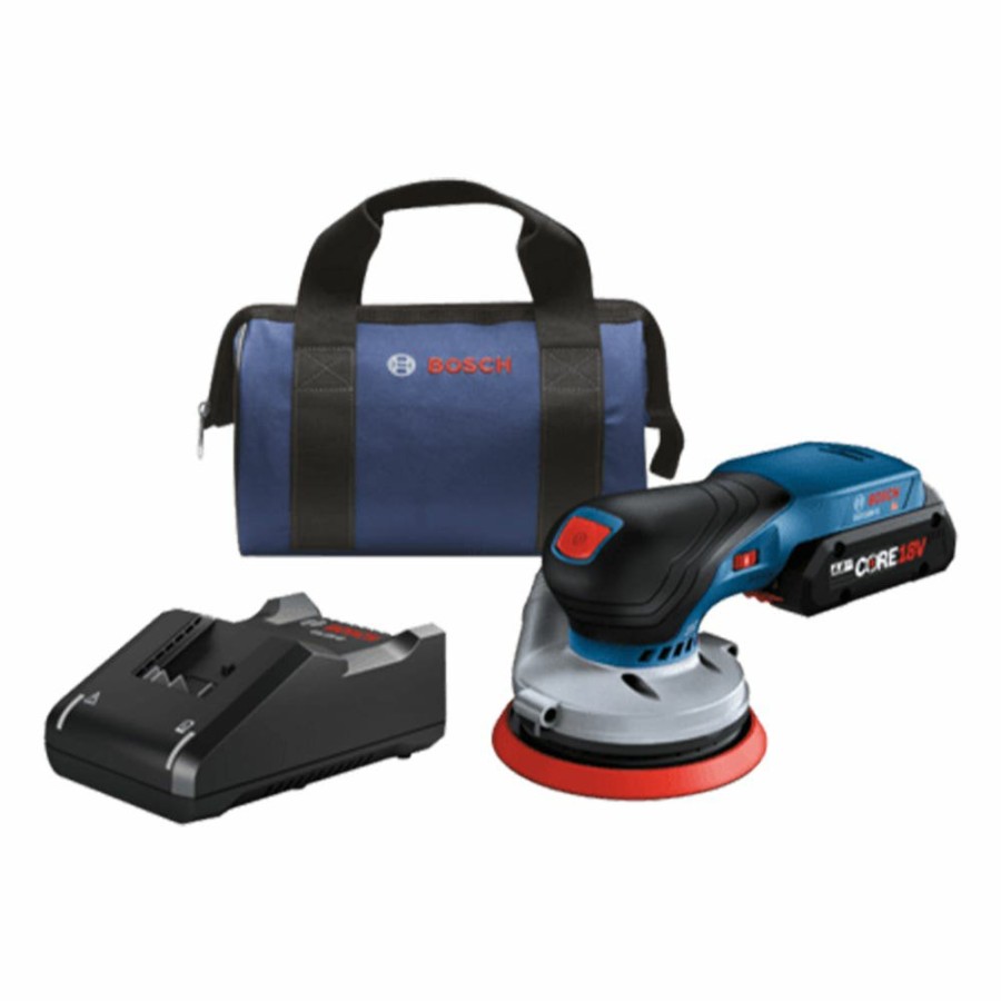 Power Tools Bosch Power Tools | Bosch 18V Brushless 5 In. Random Orbit Sander Kit With Core18V 4.0 Ah Compact Battery Gex18V-5B15