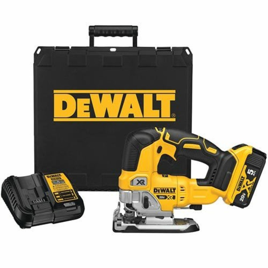 Power Tools DeWalt | Dewalt 20V Max Xr Cordless Jigsaw (5.0Ah) Kit Dcs334P1