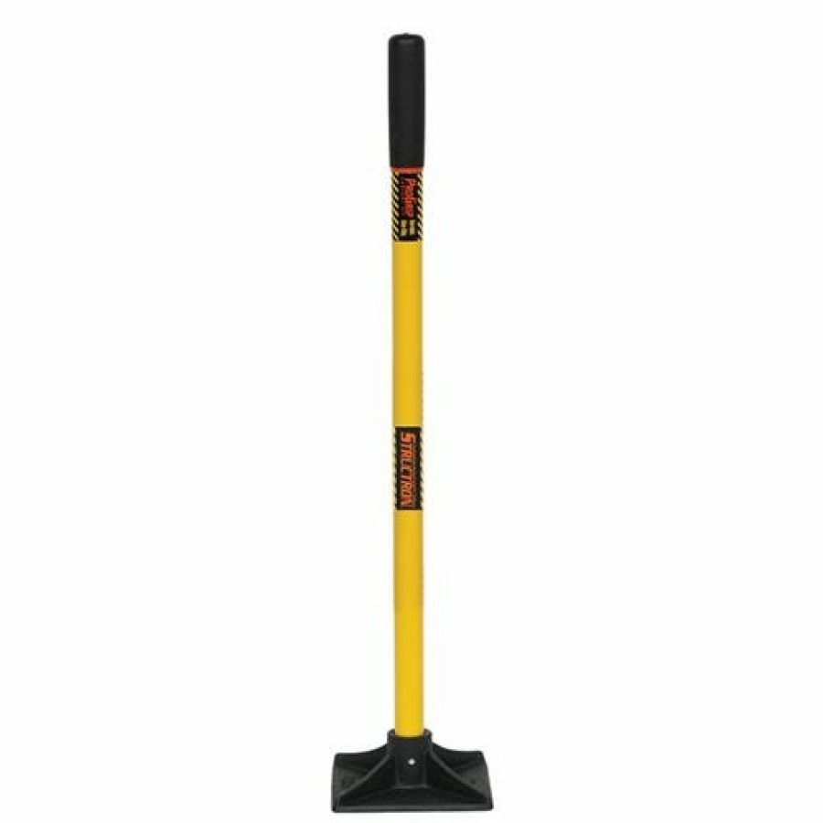 Hand Tools Seymour Outdoor Tools | Seymour 8" X 8" Tamper W/ Cast Iron Head & 44" Yellow Fiberglass Handle 85078