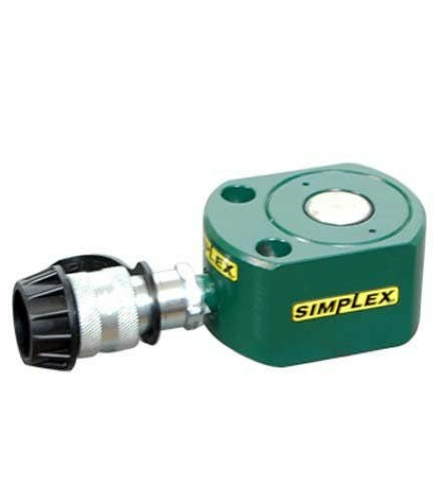 Power Tools Simplex | Simplex 100 Ton Single Acting Flat Jack Spr. Ret. .62" Stroke Cylinder Rfs100