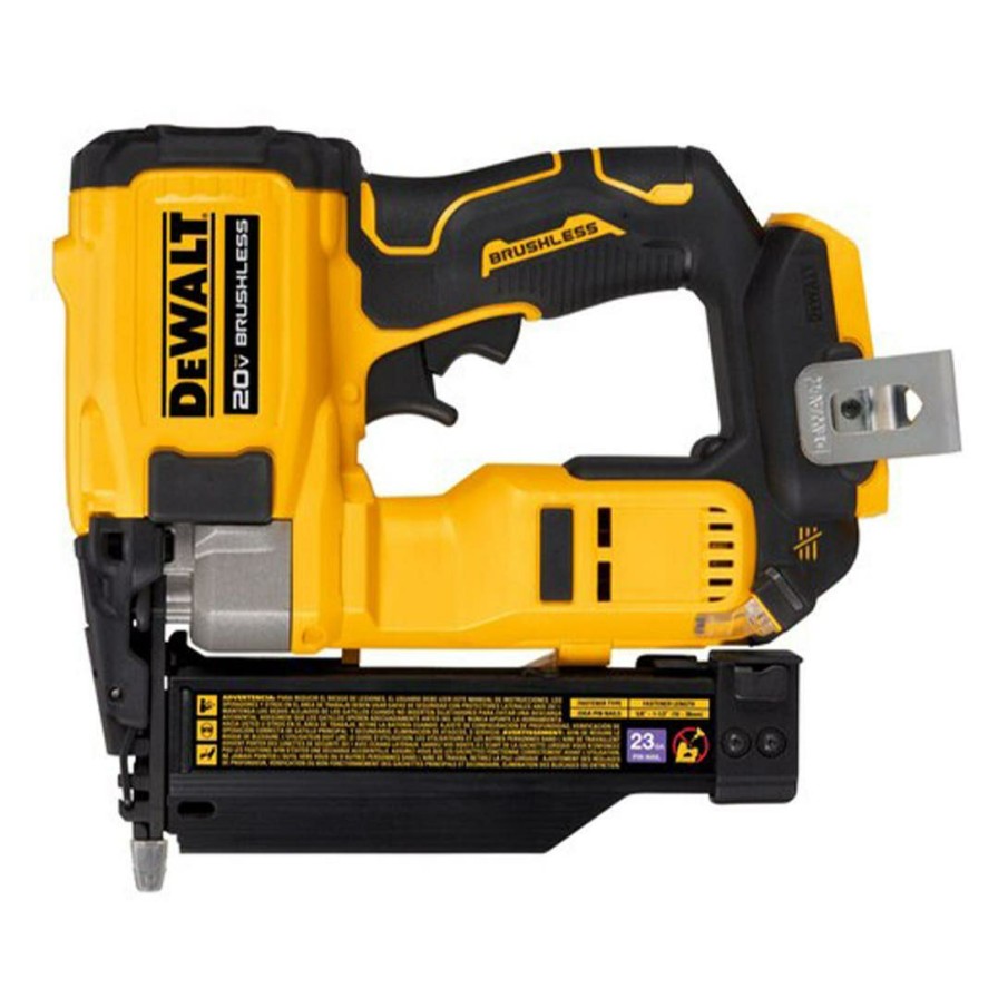 Power Tools DeWalt | Dewalt Atomic Compact Series 20V Max Brushless Cordless 23 Gauge Pin Nailer (Bare Tool) Dcn623B