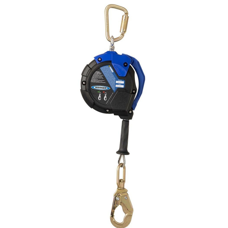 Safety & Work Wear Werner | Werner Max Patrol 20' Cable Self-Retracting Galvanized Steel Lifeline W/ Swivel Snap Hook R410020