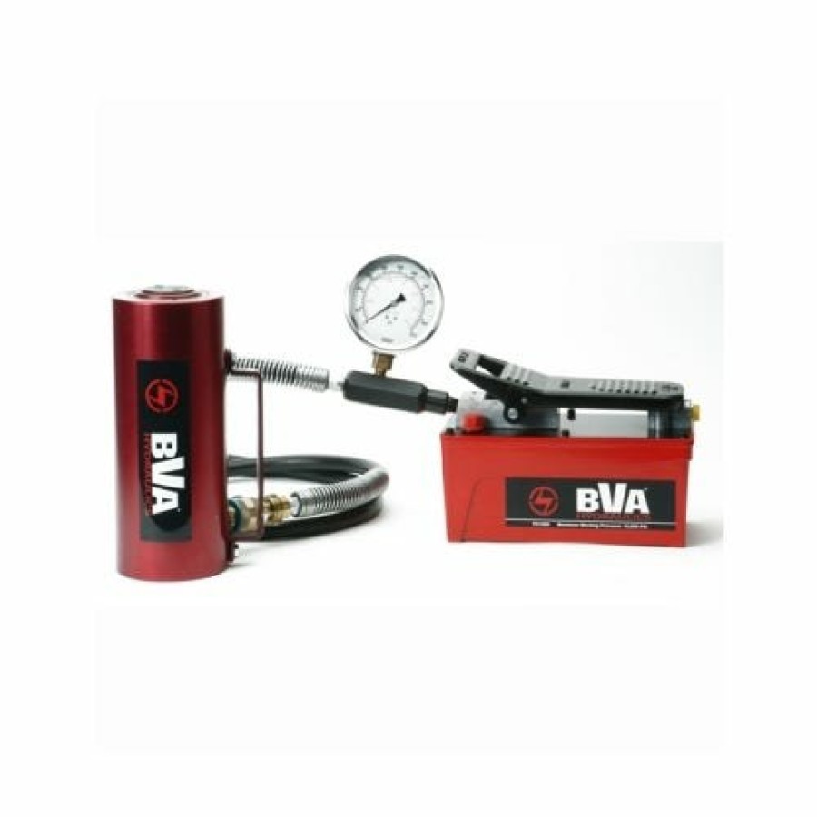 Power Tools BVA Hydraulics | Bva 50 Ton 6" Stroke Hydraulic Cylinder Set With Pa1500 Air Pump Sa15-5006U