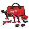 Power Tools Milwaukee Tools | Milwaukee M18 Fuel 18V 4 Tool Cordless Combo Kit 3698-24Mt