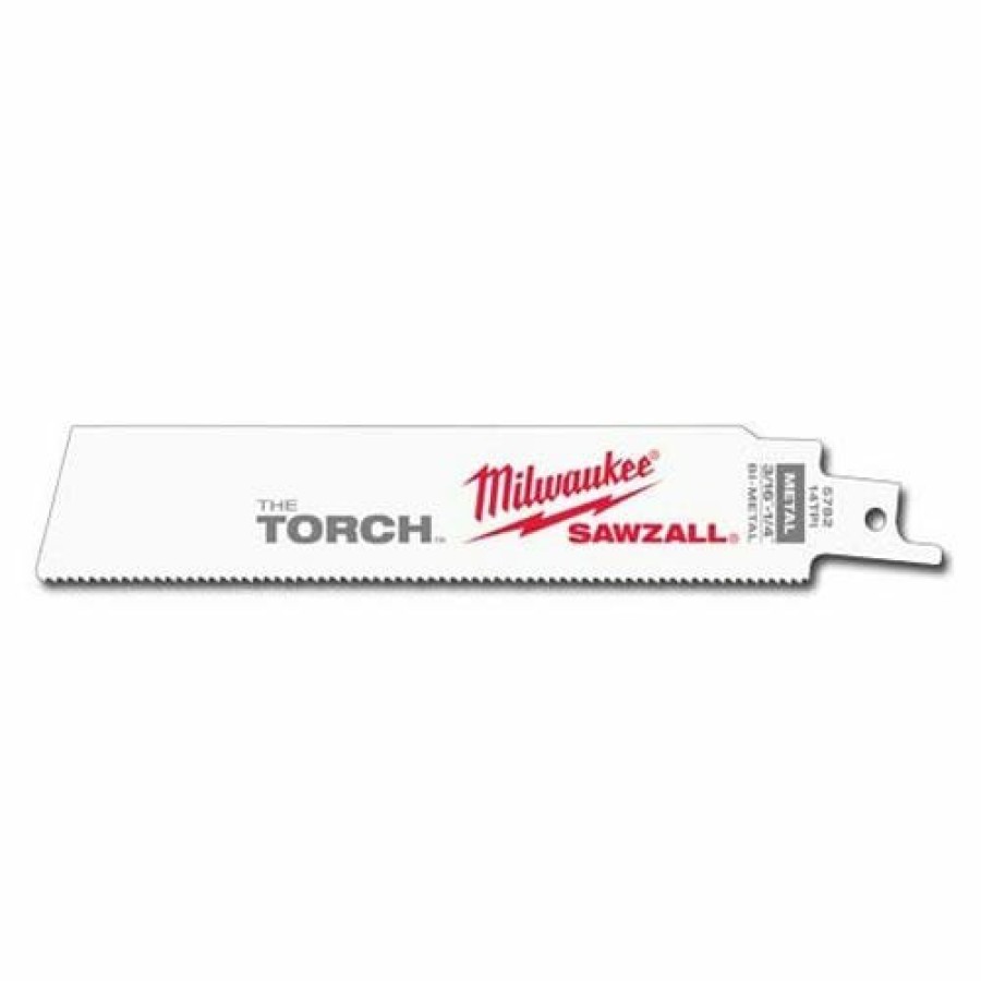 Accessories Milwaukee Tools | Milwaukee 6" 14 Tpi Torch Sawzall Blades (25 Pack) 48-00-8782