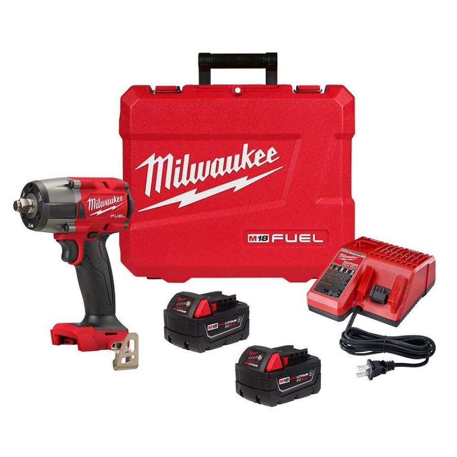 Power Tools Milwaukee Tools | Milwaukee M18 Fuel 1/2 Mid-Torque Impact Wrench W/ Friction Ring Kit 2962-22R